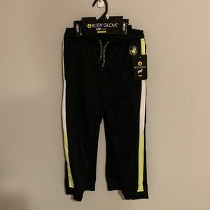 Body Glove Kids Black Joggers with Neon Yellow and White Accents